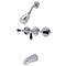 Kingston Brass ThreeHandle Tub and Shower Faucet, Polished Chrome KB231AKL - alternate 1